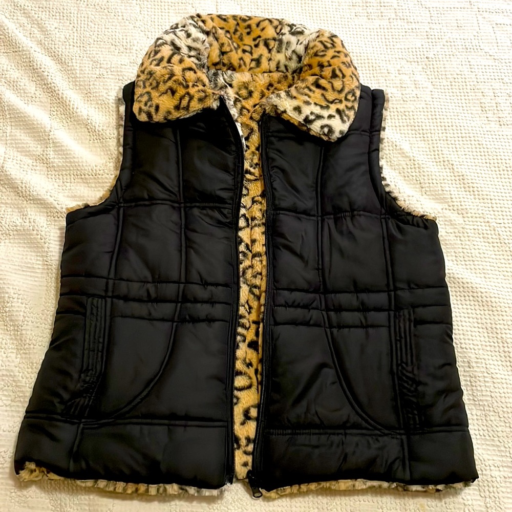 Vintage Reversible cheetah print vest